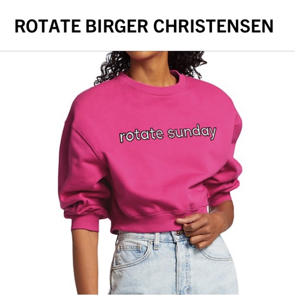 ROTATE Birger Christensen Iris logo-embroidered cotton sweatshirt
